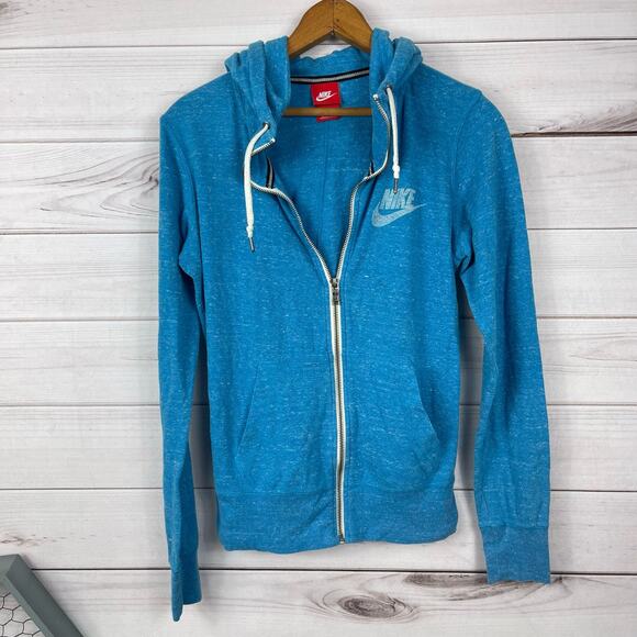 Nike Womens Full Zip Blue‎ Jacket Activewear Lightweight Size Small - Picture 1 of 6